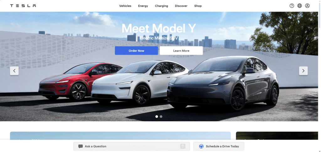 Website Tesla