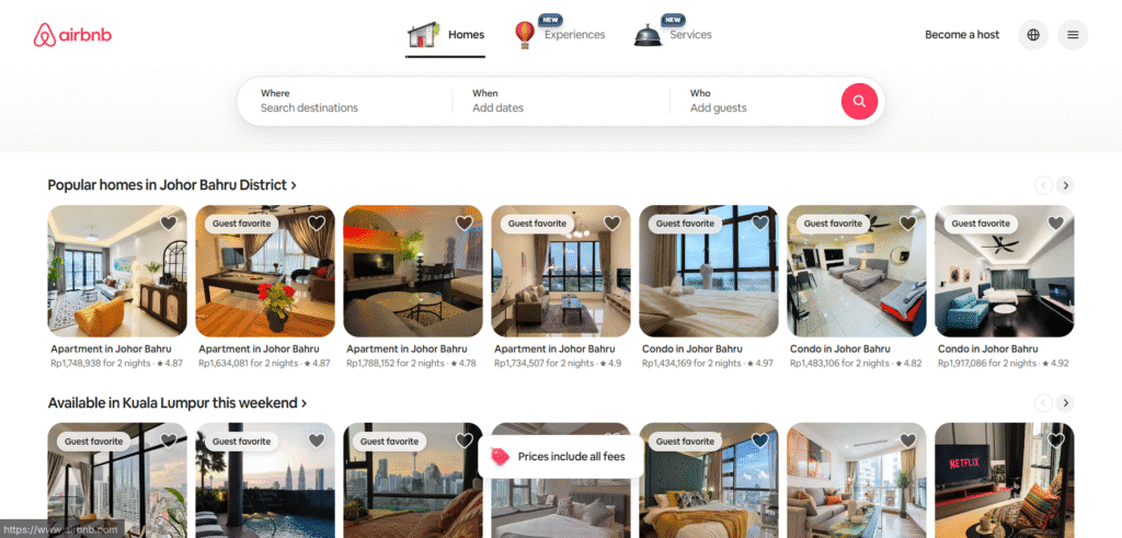 Website AirBNB