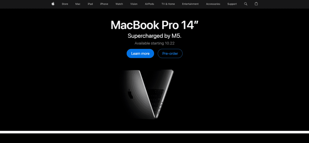 Apple website